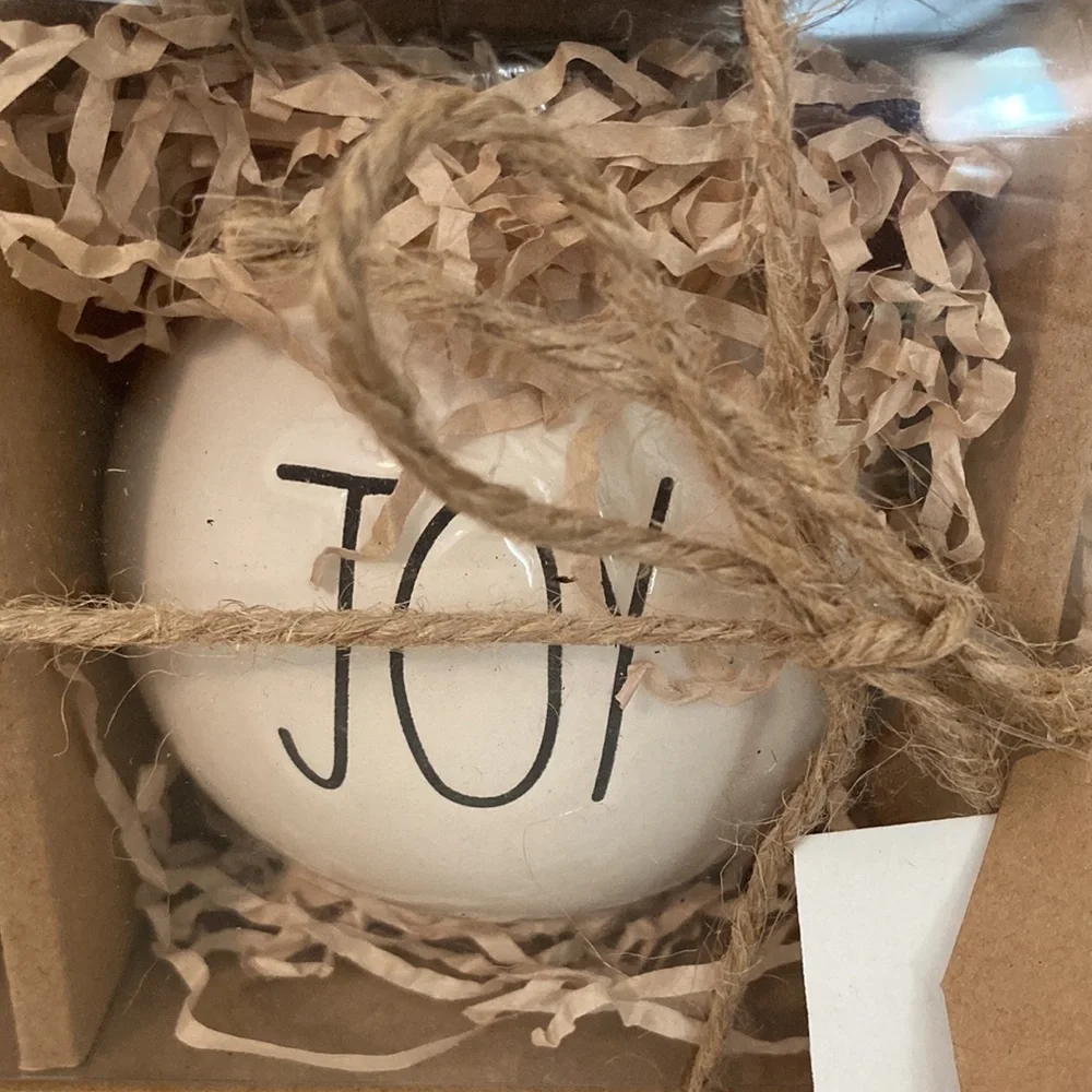 Rae Dunn Love Joy Wish Ceramic Ornaments
